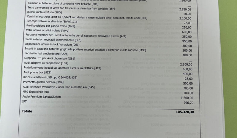 Audi A6 2.0 367cv e-hybrid S line quattro s-tronic – possibilità noleggio no scoring pieno